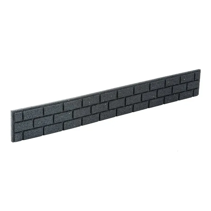 Šedý gumový zahradní obrubník FLOMA Bricks - délka 120 cm, šířka 2 cm, výška 9 cm Koop Vandaag