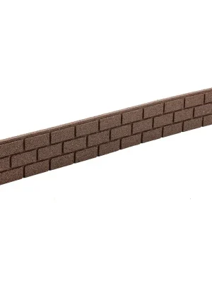 Shop Nu Hnědý gumový zahradní obrubník FLOMA Bricks - délka 120 cm, šířka 2 cm, výška 15 cm