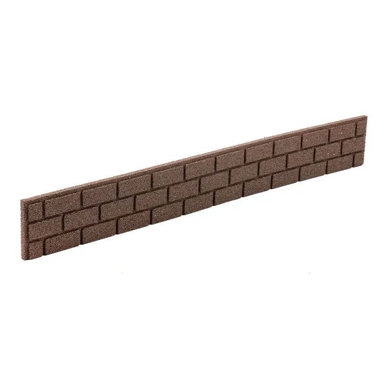Shop Nu Hnědý gumový zahradní obrubník FLOMA Bricks - délka 120 cm, šířka 2 cm, výška 15 cm