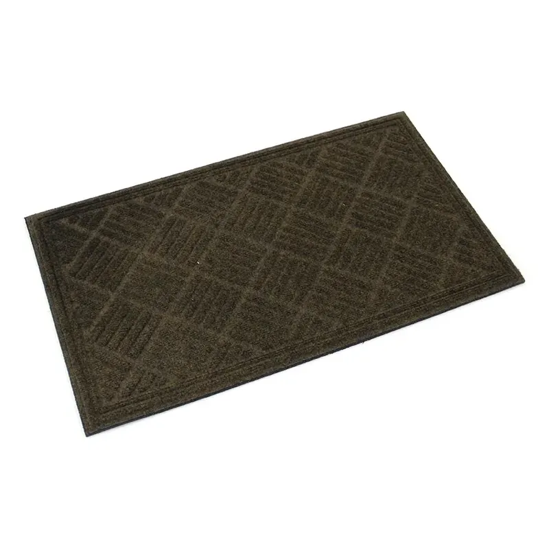 Bestel Nu Hnědá textilní gumová vstupní rohož FLOMA Parquet - délka 45 cm, šířka 75 cm, výška 1,1 cm