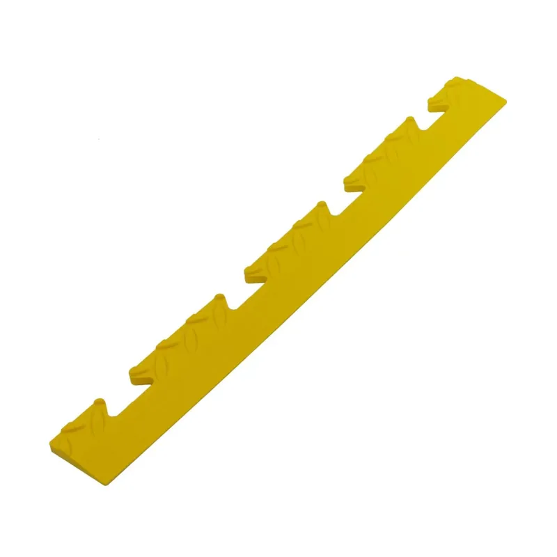 Žlutý plastový (PVC) nájezd "samice" pro dlažby FLOMA TT20 (diamant) - délka 48 cm, šířka 5,1 cm, výška 0,8 cm Lage Prijs
