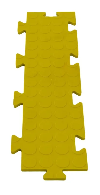 Koopje Žlutá plastová (PVC) zátěžová puzzle protiskluzová spojovací dlažba FLOMA TT10 (penízky) - délka 50 cm, šířka 12 cm, výška 0,8 cm