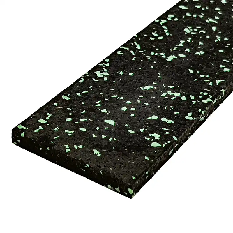 Černo-zelená gumová soklová podlahová lišta FLOMA FitFlo IceFlo - délka 200 cm, šířka 7 cm, tloušťka 0,8 cm Snelle Levering