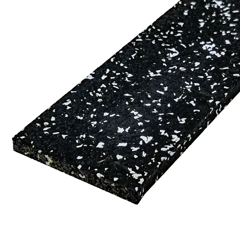 Veilige Betaling Černo-bílá gumová soklová podlahová lišta FLOMA FitFlo IceFlo - délka 200 cm, šířka 7 cm, tloušťka 0,8 cm