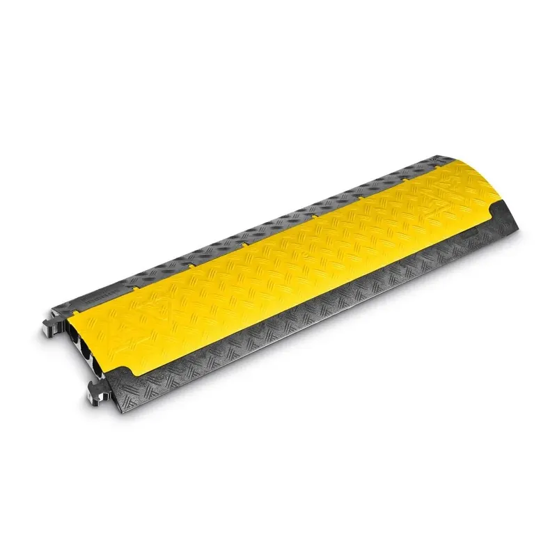 Laatste Versie Černo-žlutý plastový kabelový most s transparentním víkem (2x30x35, 1x35x35) DEFENDER MINI LUX - délka 105 cm, šířka 29 cm, výška 5 cm