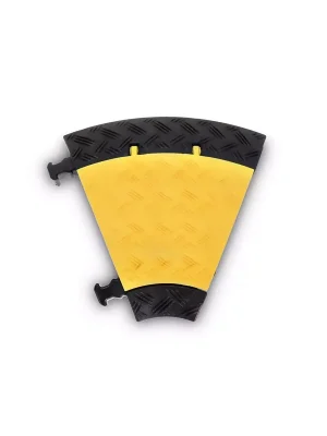 Aanbieding Černo-žlutý plastový rohový kabelový most s víkem "levá zatáčka" (2x30x35, 1x35x35) DEFENDER MINI - šířka 29 cm, výška 5 cm