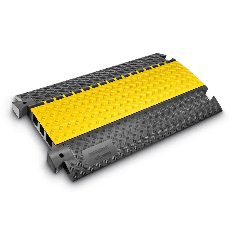 Černo-žlutý plastový kabelový most s víkem (1x45x50, 2x49x52) DEFENDER 3 - délka 105 cm, délka 60,5 cm, výška 7,3 cm Hete Deal
