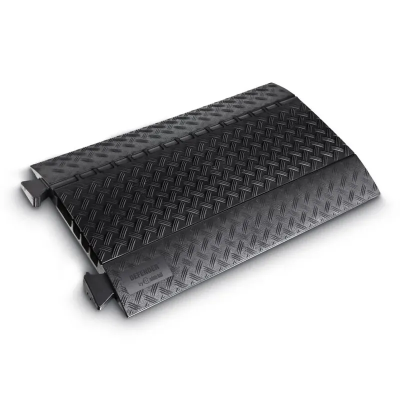 Černý plastový kabelový most s víkem (1x80x36, 3x34x36) DEFENDER MIDI 4C - délka 87 cm, šířka 53,8 cm, výška 5,5 cm Flitsaanbieding