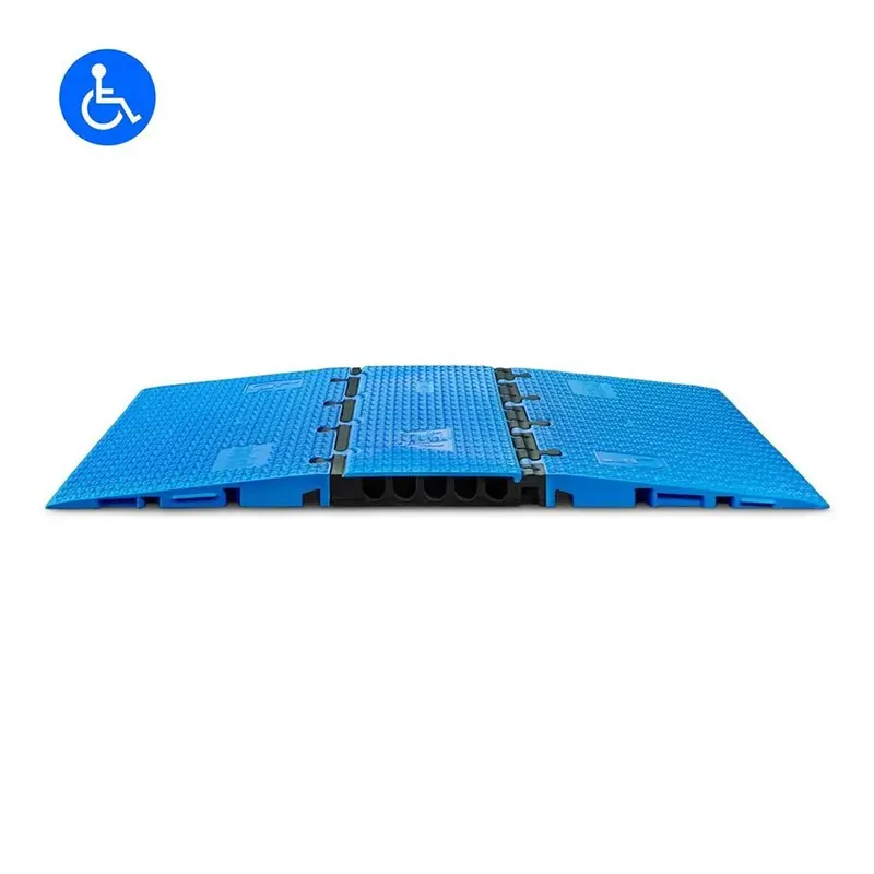 Černo-modrý plastový modulární kabelový most s víkem (sada) (5x34,5x38,6) DEFENDER MIDI 5 2D - délka 100 cm, šířka 32,5 cm, výška 5,4 cm Goedkoop