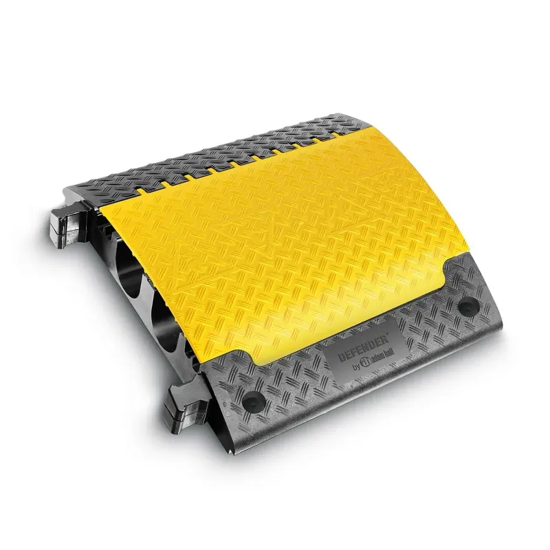 Černo-žlutý plastový kabelový most s víkem (2x108x110, 4x25x25) DEFENDER Ultra L - délka 70 cm, šířka 76,5 cm, výška 12 cm Rechtstreeks Van De Fabrikant