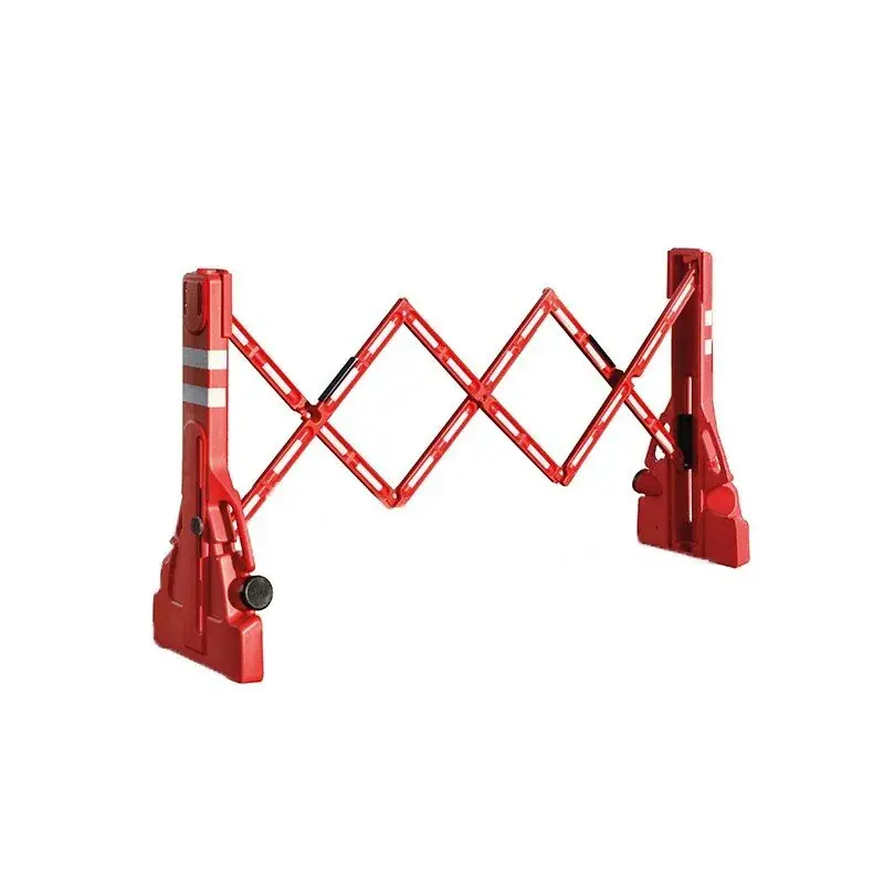 Bílo-červená plastová mobilní bariéra - délka 220 cm, výška 110 cm Nieuw