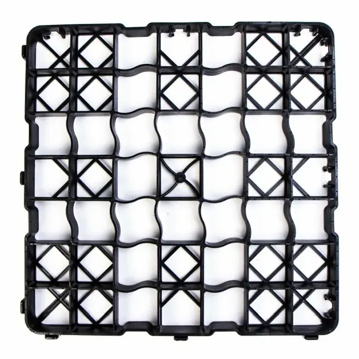 Černá plastová zatravňovací dlažba N30 - délka 49,2 cm, šířka 49,2 cm, výška 3 cm Nieuw