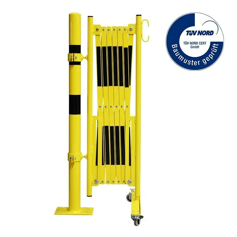 Černo-žlutá sloupková mobilní bariéra - délka 400 cm, výška 105 cm Nu Kopen