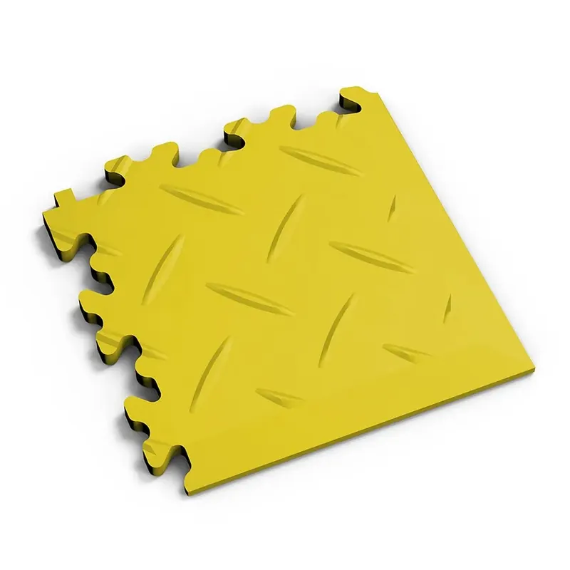Seizoensaanbieding Žlutý plastový (PVC) rohový nájezd Fortelock Industry Ultra (diamant) - délka 14 cm, šířka 14 cm, výška 1 cm
