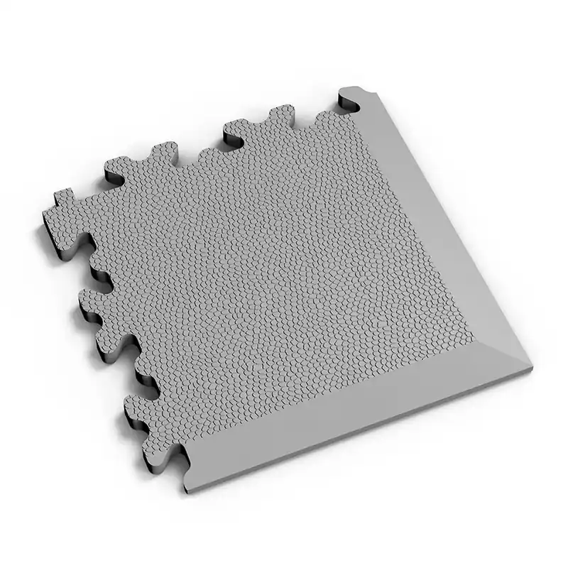 Bestel Nu Šedý plastový (PVC) rohový nájezd Fortelock Industry Ultra (kůže) - délka 14 cm, šířka 14 cm, výška 1 cm