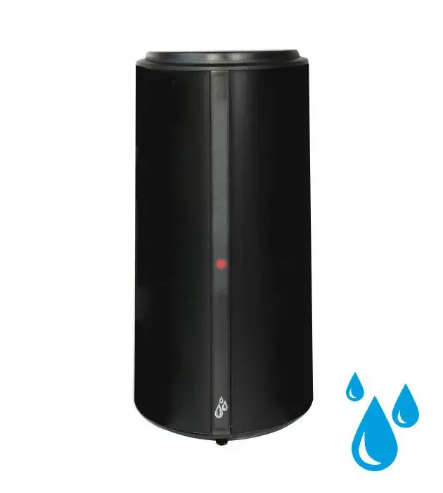 Op = Op Černý plastový bezdotykový dávkovač dezinfekce, mýdla (gel) Donner DROP - objem 850 ml