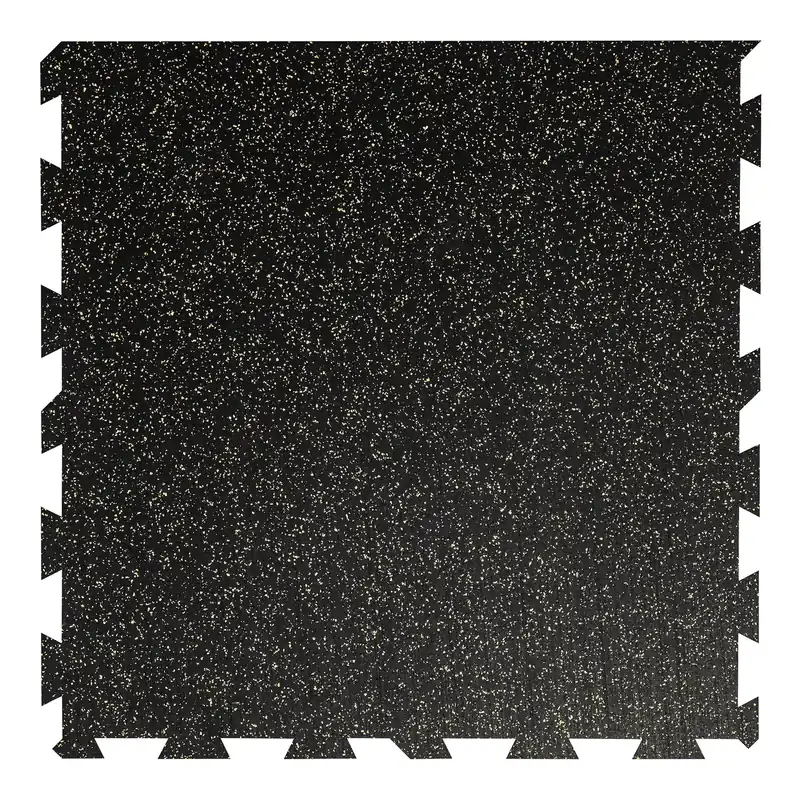 Express Levering Černo-žlutá gumová podlahová deska (puzzle - okraj) FLOMA FitFlo SF1050 - délka 100 cm, šířka 100 cm, výška 1 cm