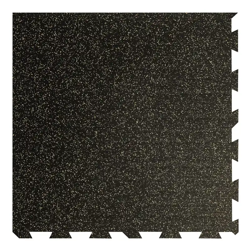 Beperkte Voorraad Černo-žlutá gumová podlahová deska (puzzle - roh) FLOMA FitFlo SF1050 - délka 100 cm, šířka 100 cm, výška 1 cm