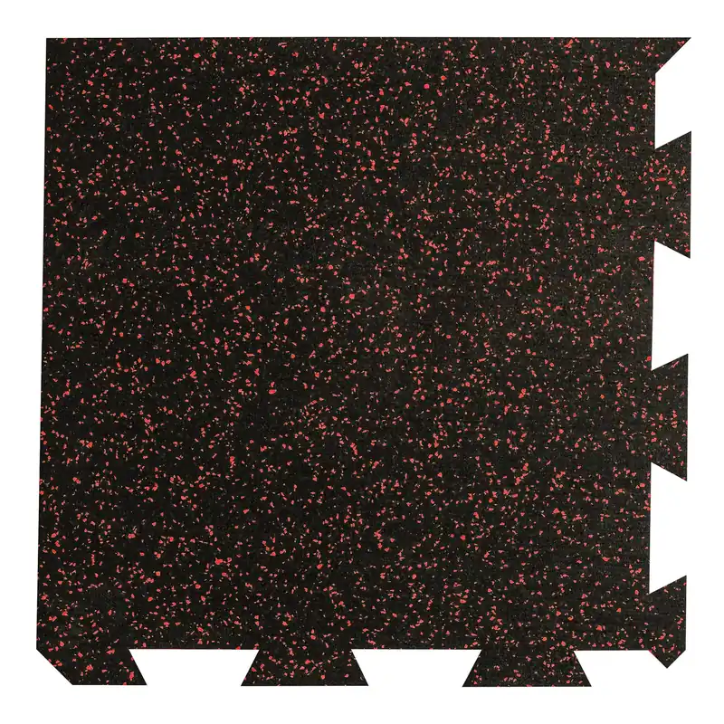 Seizoensaanbieding Černo-červená gumová podlahová deska (puzzle - roh) FLOMA FitFlo SF1050 - délka 50 cm, šířka 50 cm, výška 1,6 cm