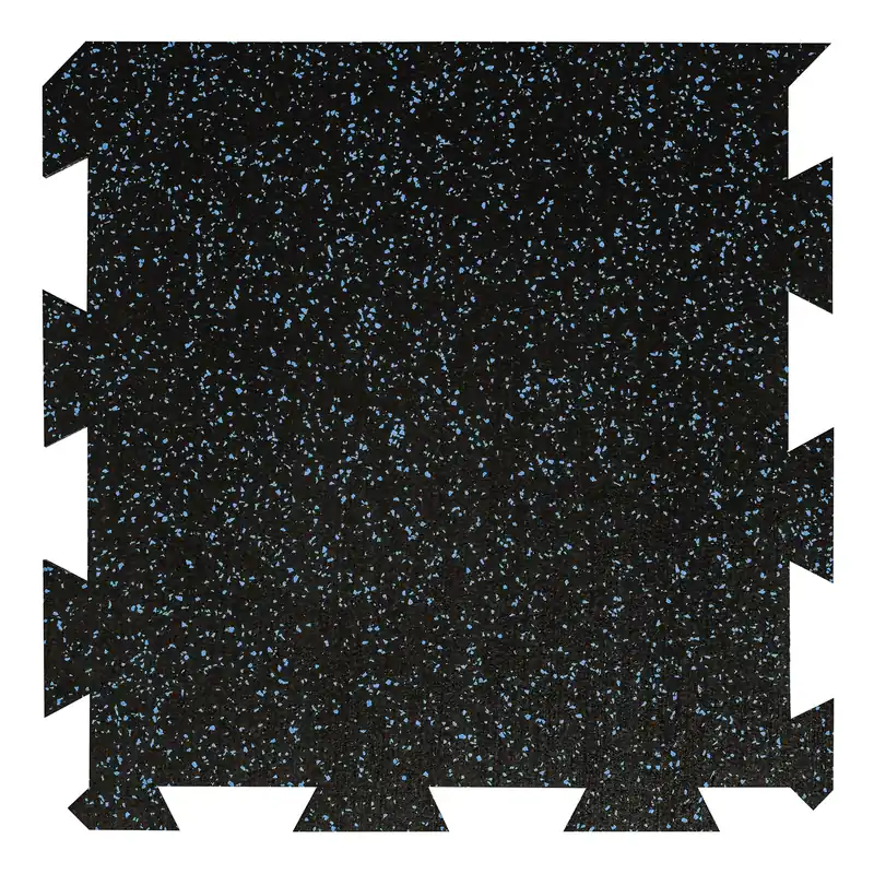 Aanbieding Černo-modrá gumová podlahová deska (puzzle - okraj) FLOMA FitFlo SF1050 - délka 50 cm, šířka 50 cm, výška 1 cm