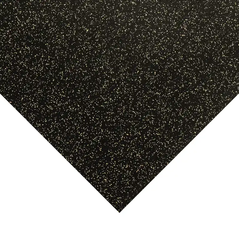 Černo-žlutá gumová podlahová deska FLOMA FitFlo SF1050 - délka 200 cm, šířka 100 cm, výška 2 cm Alleen Vandaag