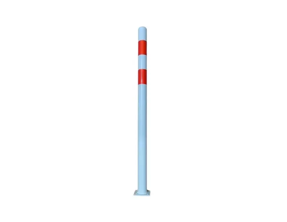 Bílo-červený ocelový sloupek - průměr 6 cm, výška 110 cm Koop Vandaag