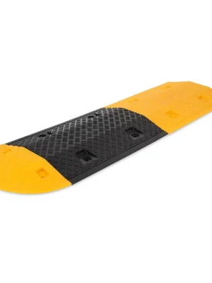 Černo-žlutý plastový průběžný zpomalovací práh (sada) - délka 36 cm, šířka 240 cm, výška 4 cm Gratis Retour