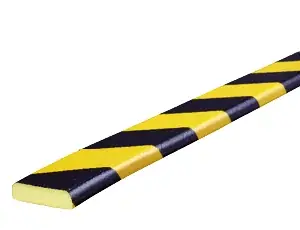 Lage Kosten Černo-žlutá pěnová ochrana zdí, stěn - délka 100 cm, šířka 4 cm, tloušťka 1,1 cm