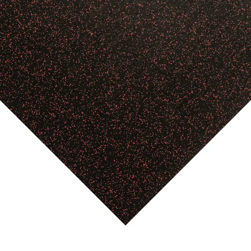 Uitverkoop Černo-červená gumová podlahová deska (role) FLOMA FitFlo SM1050 - délka 10 m, šířka 125 cm, výška 0,6 cm