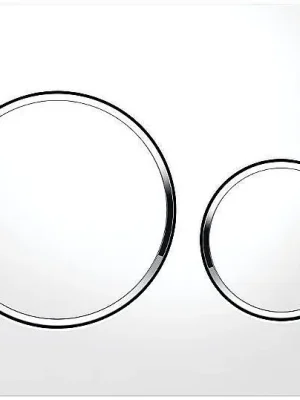 Geberit Sigma 20 ovládací panel, bílá/chrom/bílá Finale Uitverkoop