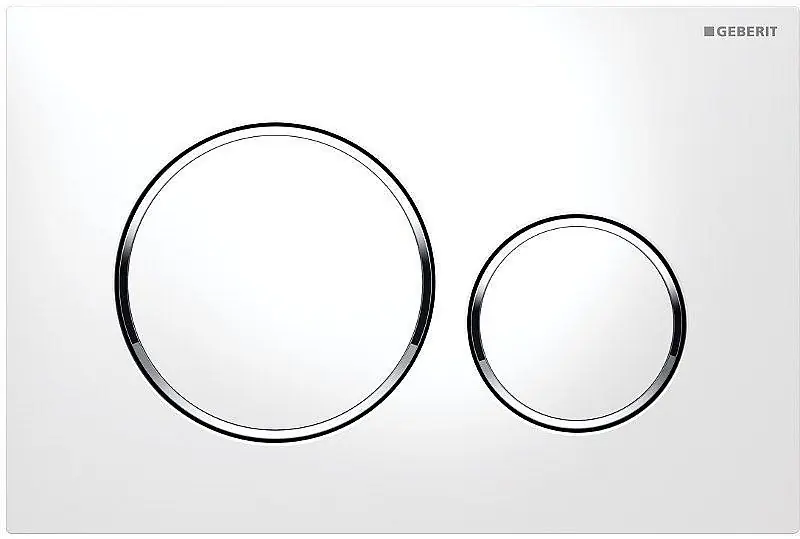 Geberit Sigma 20 ovládací panel, bílá/chrom/bílá Finale Uitverkoop