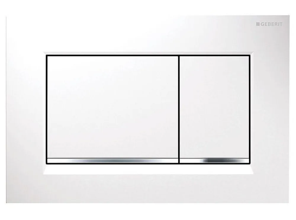 Aanbieding Geberit Sigma30 ovládací panel, bílá/chrom/bílá