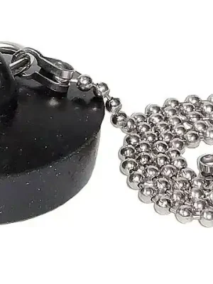 Alleen Vandaag B2/17A Zátka s řetízkem umyvadlová 5/4" 39 mm pryž černá