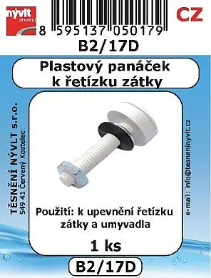 B2/17D Panáček k řetízku pro zátky, plast Dagaanbieding