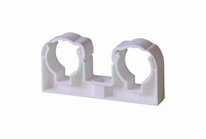 Příchytka s třmenem 2x15mm, bílá Hete Deal