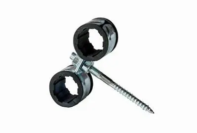 Bestseller Dvojobjímka 2x15mm s tlumící vložkou, šroub kombi M8x80mm