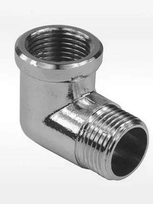 Rechtstreeks Van De Fabrikant Koleno mosazné chromované 90° MF 3/8"