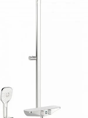 Nejprodávanější EMOTION sprchový systém, termostatická baterie, Wellfit, bílá/chrom