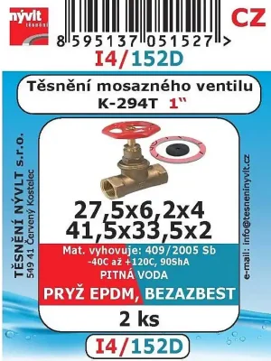 Uitverkoop I4/152D sada pro mosazné ventily 1