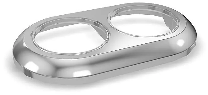 Rámeček dvojitý chrom pro krytky 12-28mm Direct Beschikbaar