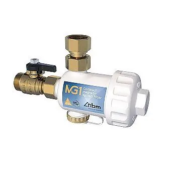 Veilige Betaling Magnetický filtr MG1 přímý/rohový 3/4 s KK a šroubením, bílý