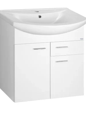 ZOJA set skříňka smontovaná s umyvadlem, zásuvka, bílá, 61,5x74x32 Actieprijs