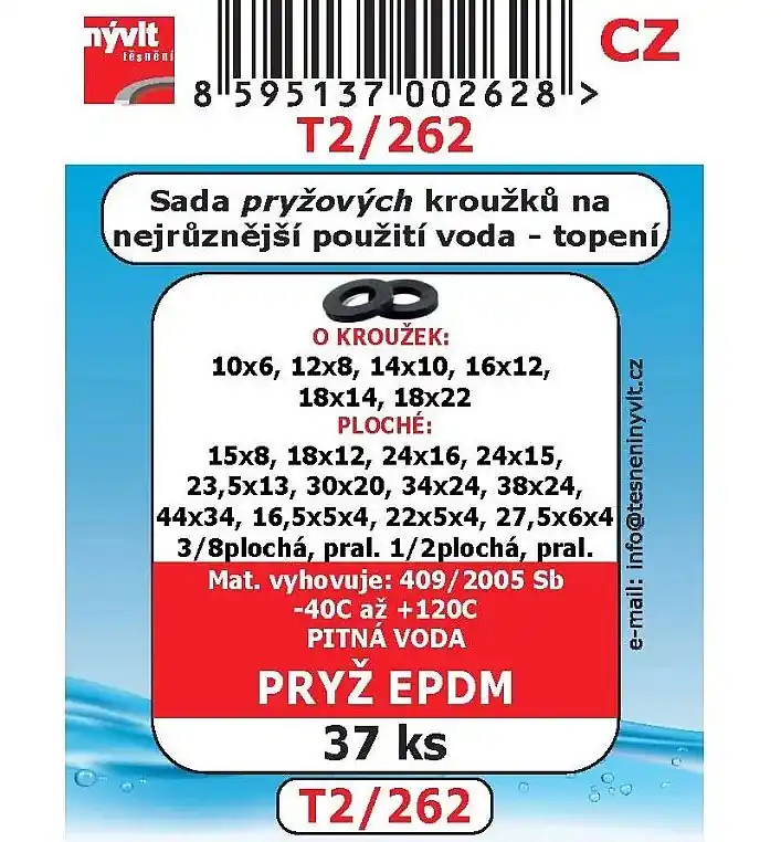 Favoriet T2/262 sada gumových kroužku