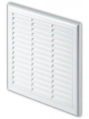 Mřížka ventilační 190x190 mm, síťka, žaluzie, DN 150, bílá Finale Uitverkoop
