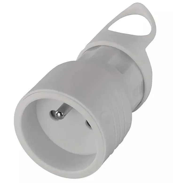 Zásuvka přímá pro prodlužovací kabel, bílá Nu Kopen