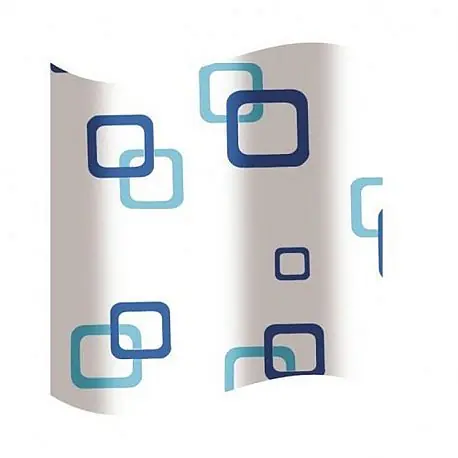 Lage Kosten Závěs koupelnový PVC 180x180cm, modré čtverce