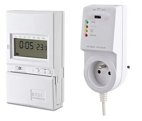 Beperkt Aanbod BT21 termostat bezdrátový, digitální, s přijímačem do zásuvky