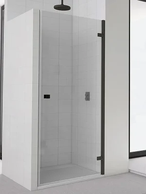 Aanbieding ANNEA Black 1-křídlé dveře, 800, pravé, černá mat/čiré