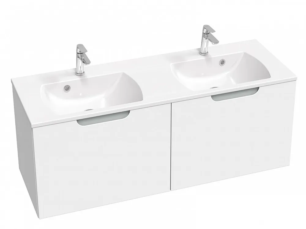 CLASSIC II SD 1300 skříňka pod dvojumyvadlo, bílá/šedá Seizoensaanbieding