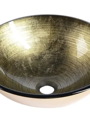 FIANNA skleněné umyvadlo průměr 42 cm, bronz Goedkoop